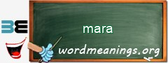 WordMeaning blackboard for mara